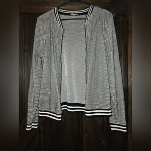 Juicy Couture Black and White Bomber Jacket